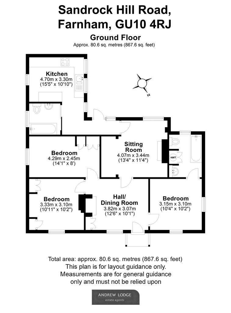 3 bedroom bungalow for sale - floorplan