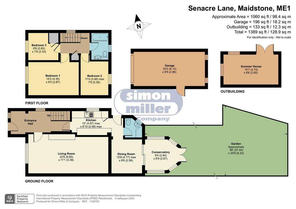 3 bedroom semi-detached house for sale - floorplan