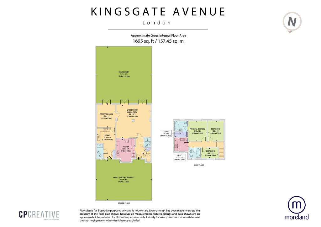 4 bedroom semi-detached house for sale - floorplan