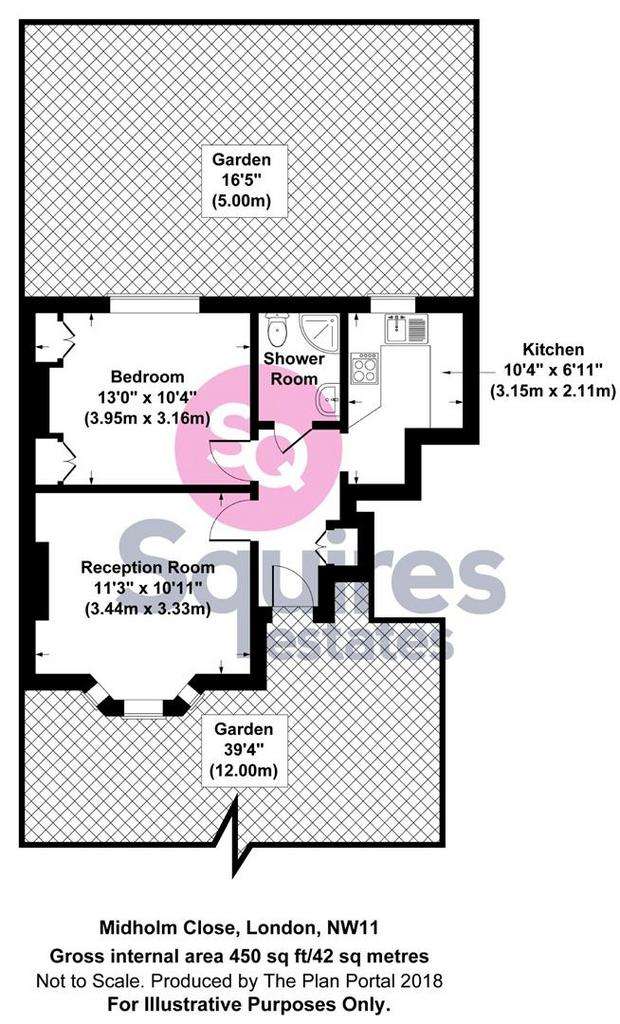 1 bedroom maisonette to rent - floorplan