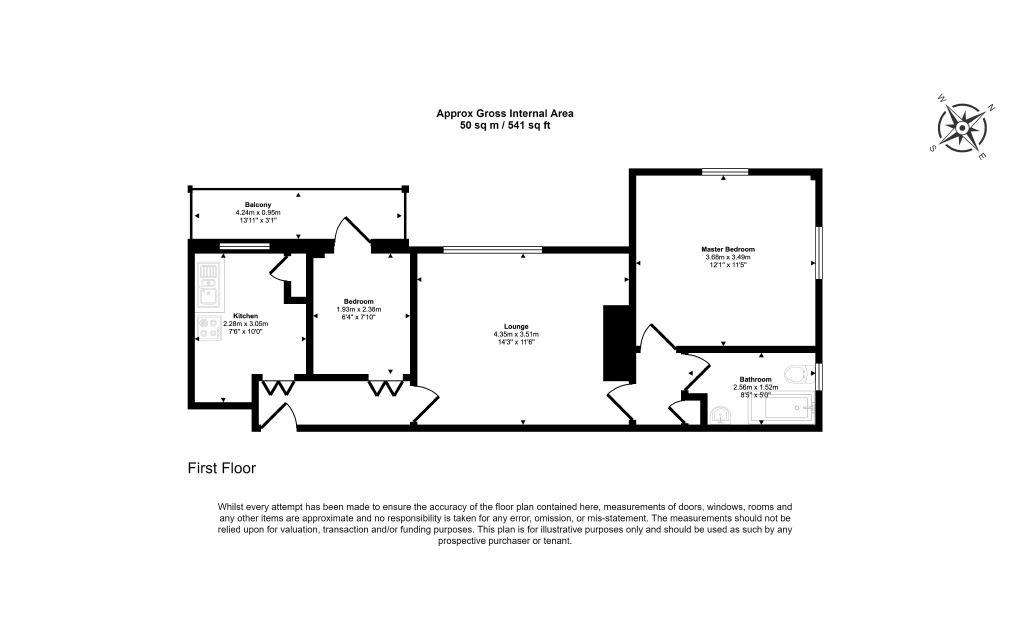 2 bedroom flat for sale - floorplan