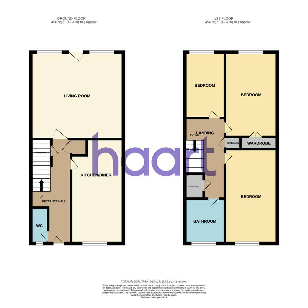 3 bedroom terraced house for sale - floorplan