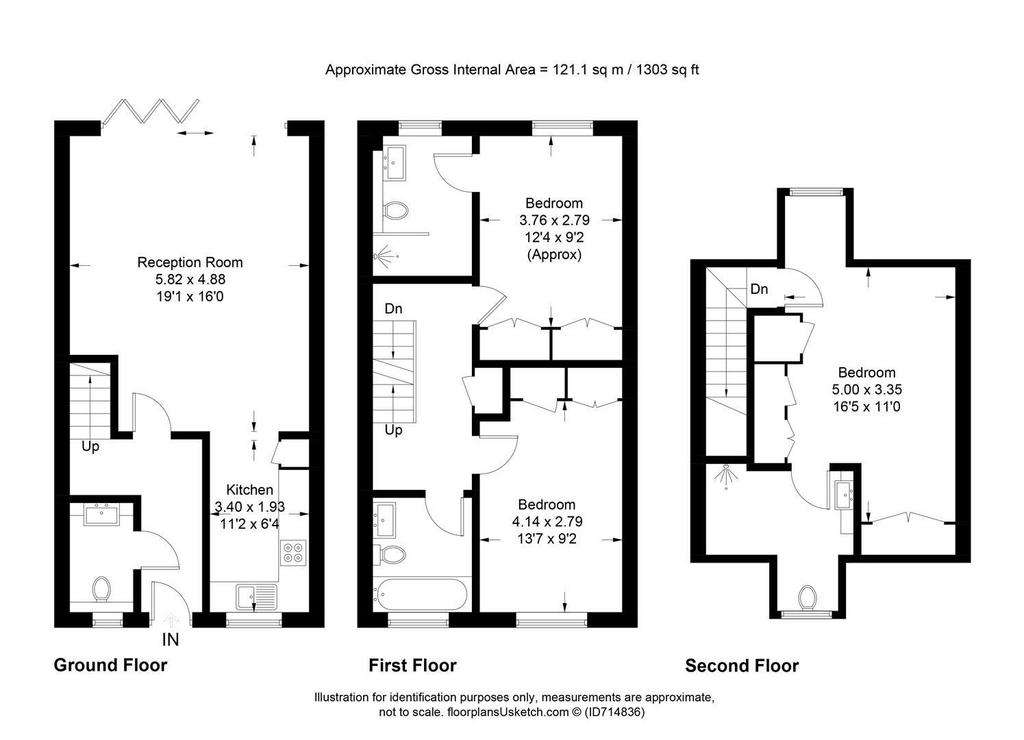 3 bedroom terraced house to rent - floorplan