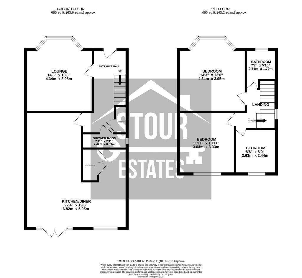 3 bedroom detached house for sale - floorplan