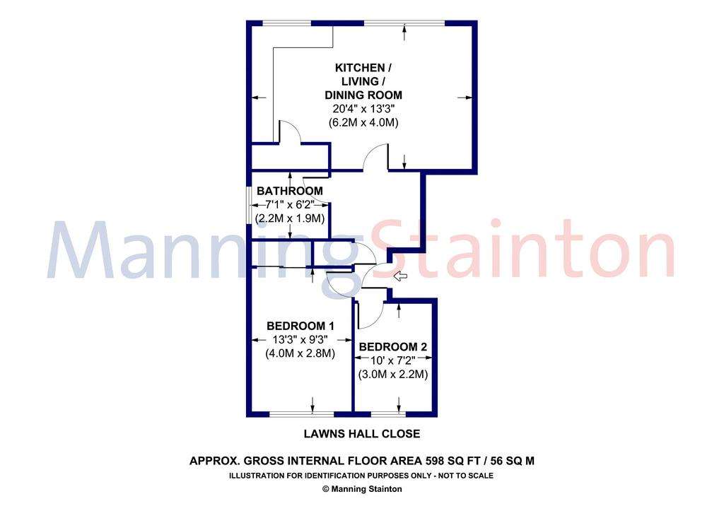 2 bedroom flat for sale - floorplan