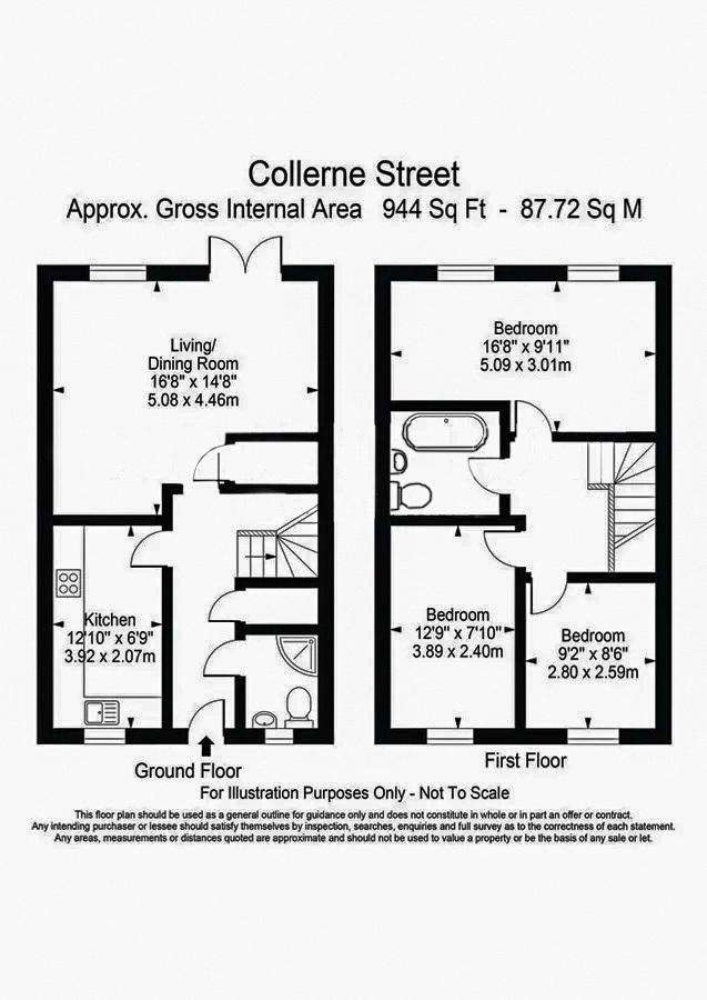 3 bedroom semi-detached house for sale - floorplan