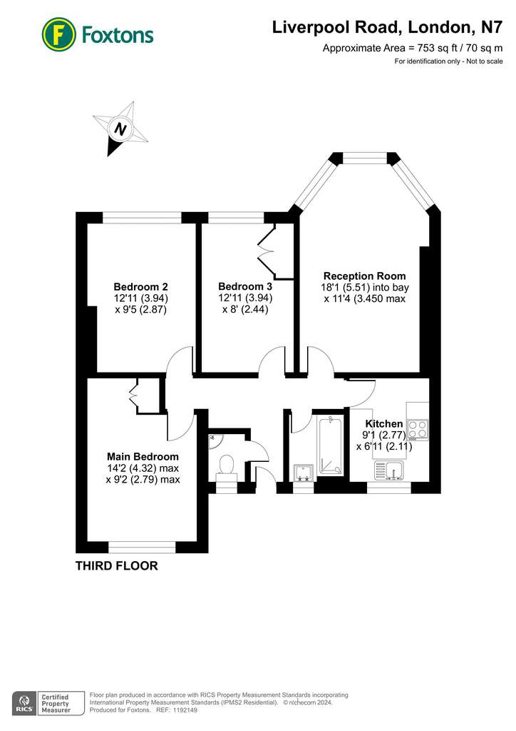 4 bedroom flat to rent - floorplan