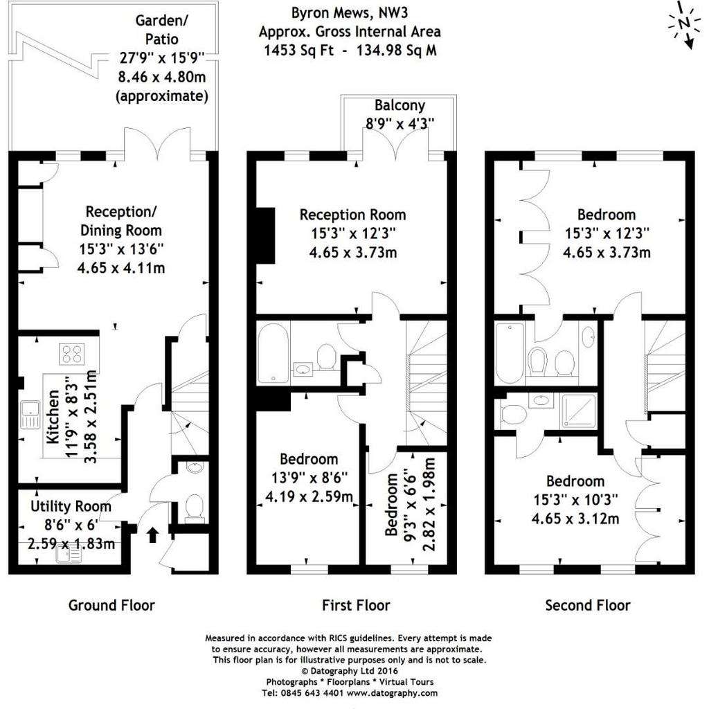 4 bedroom town house to rent - floorplan