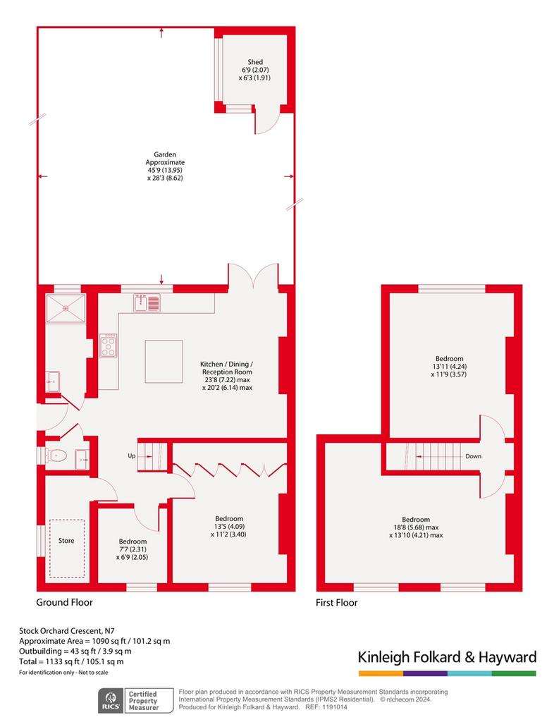 3 bedroom flat for sale - floorplan