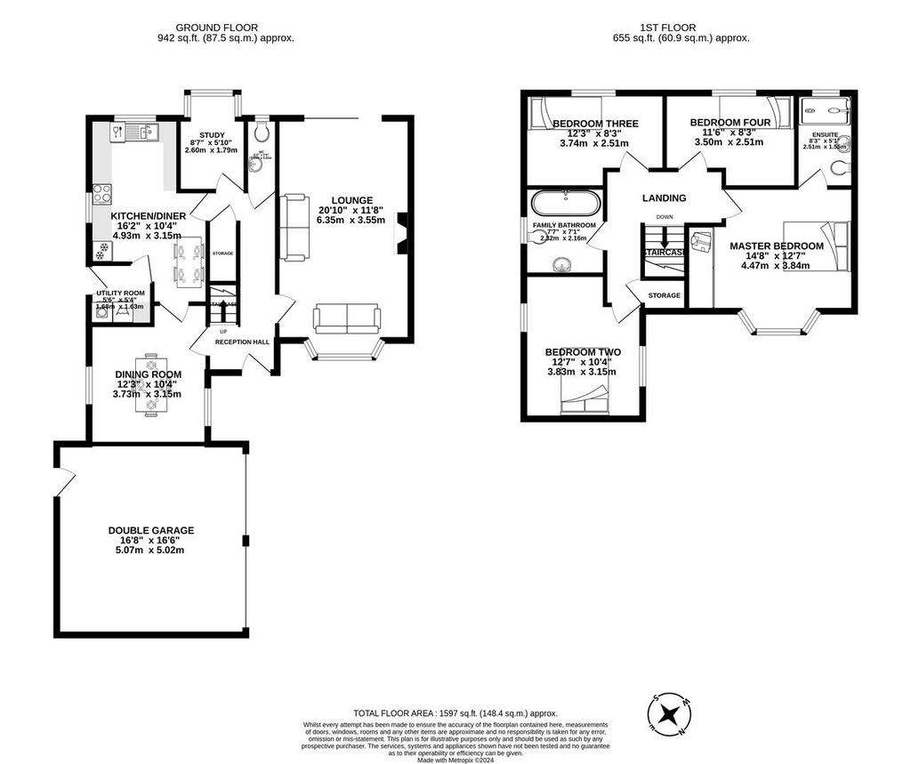 4 bedroom detached house for sale - floorplan