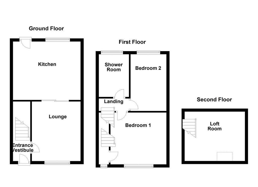 2 bedroom terraced house for sale - floorplan