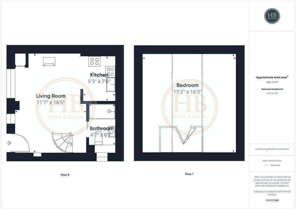 1 bedroom barn conversion for sale - floorplan