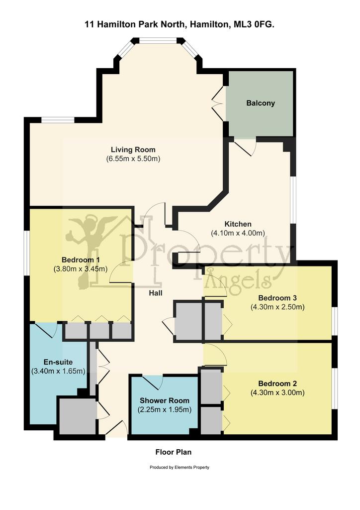 3 bedroom flat to rent - floorplan