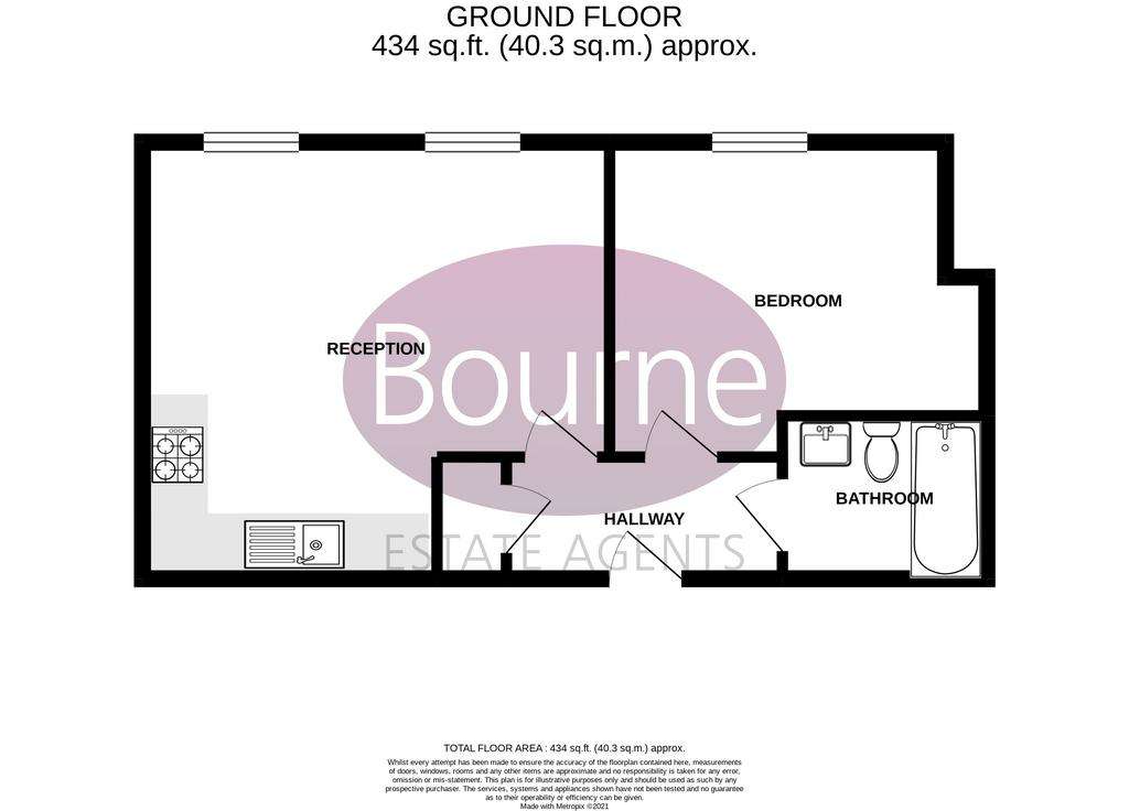 1 bedroom flat to rent - floorplan