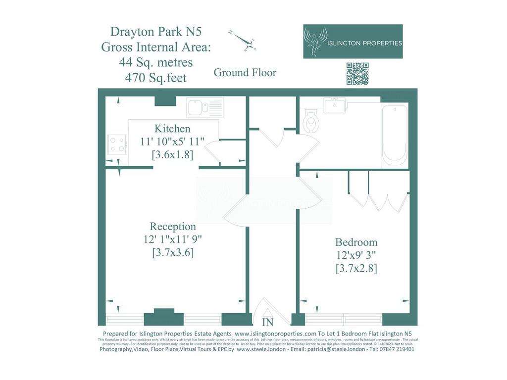 1 bedroom flat to rent - floorplan