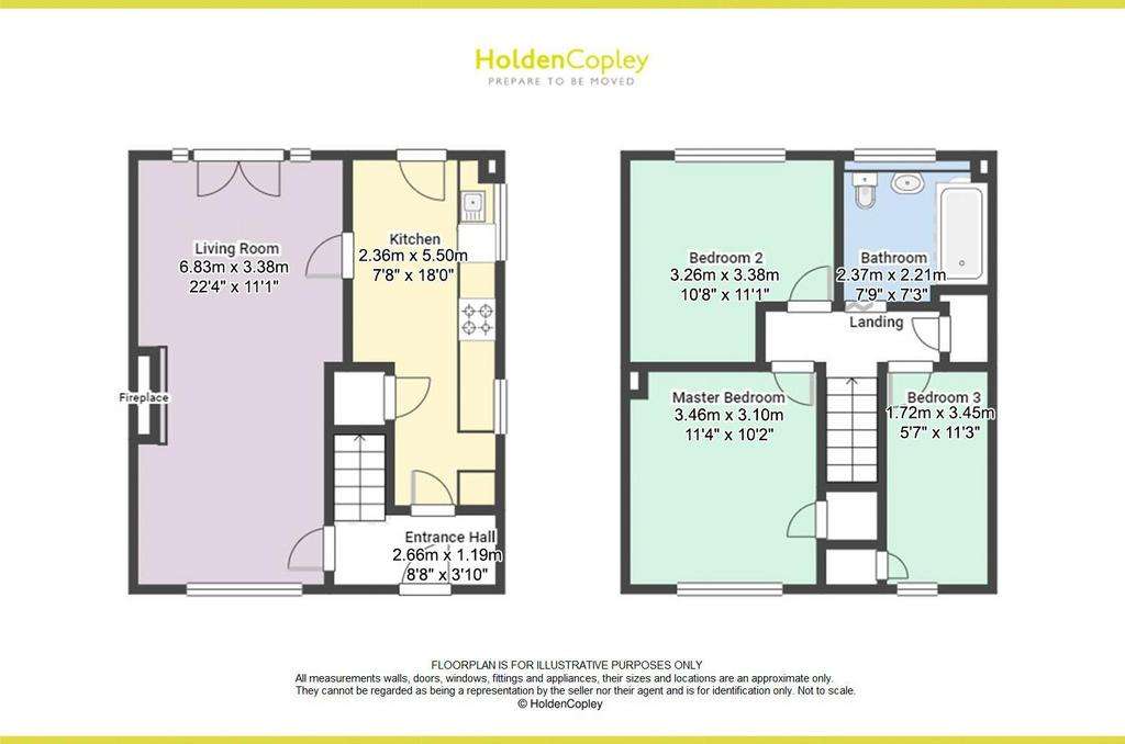 3 bedroom semi-detached house for sale - floorplan