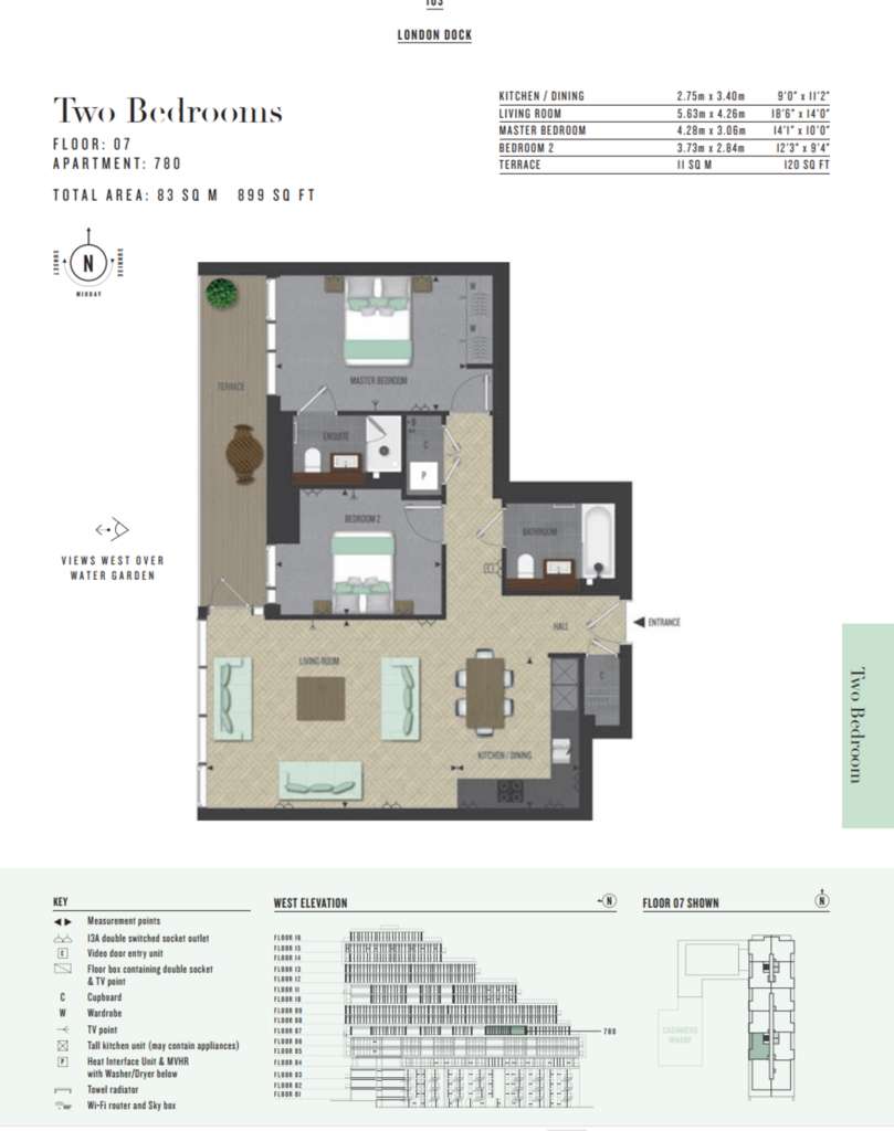 2 bedroom flat to rent - floorplan