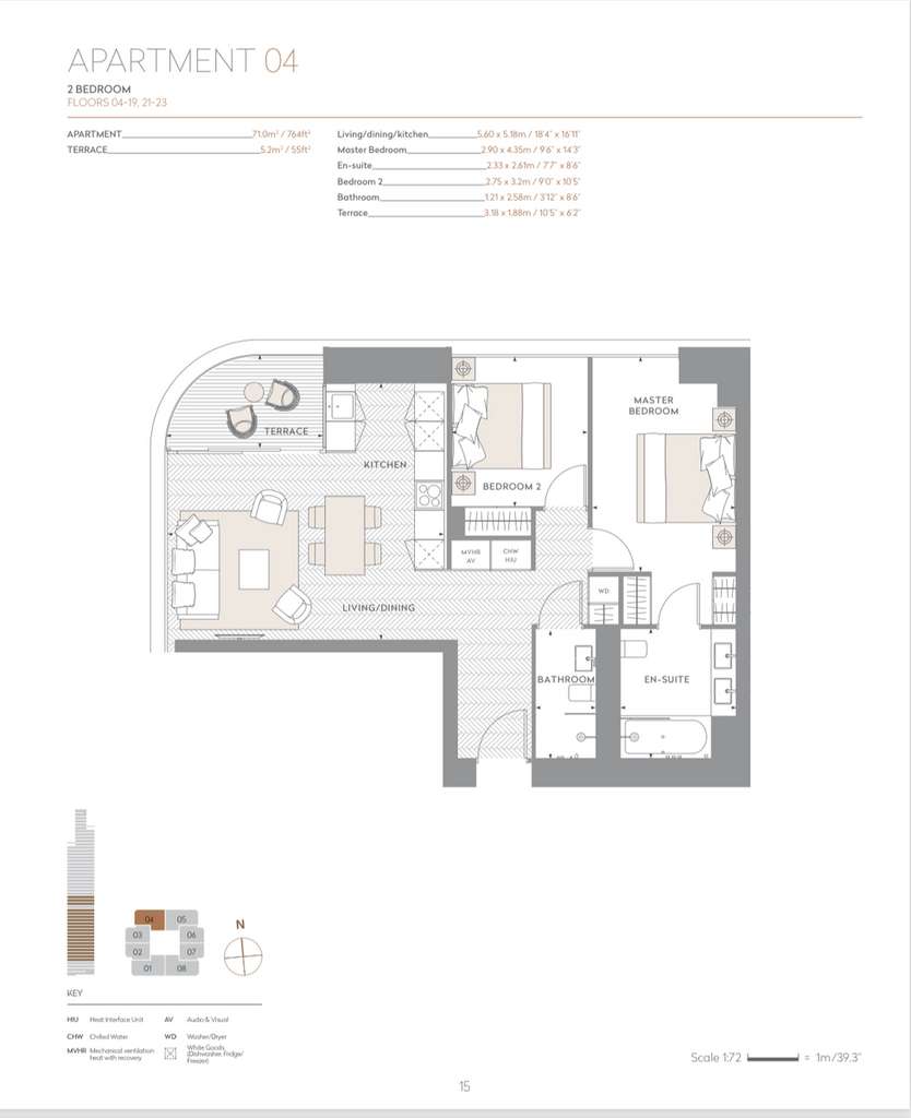 2 bedroom flat to rent - floorplan