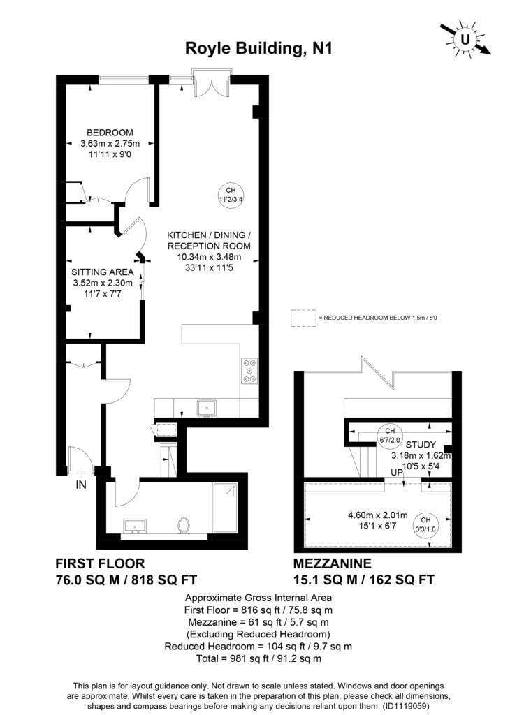 2 bedroom flat to rent - floorplan