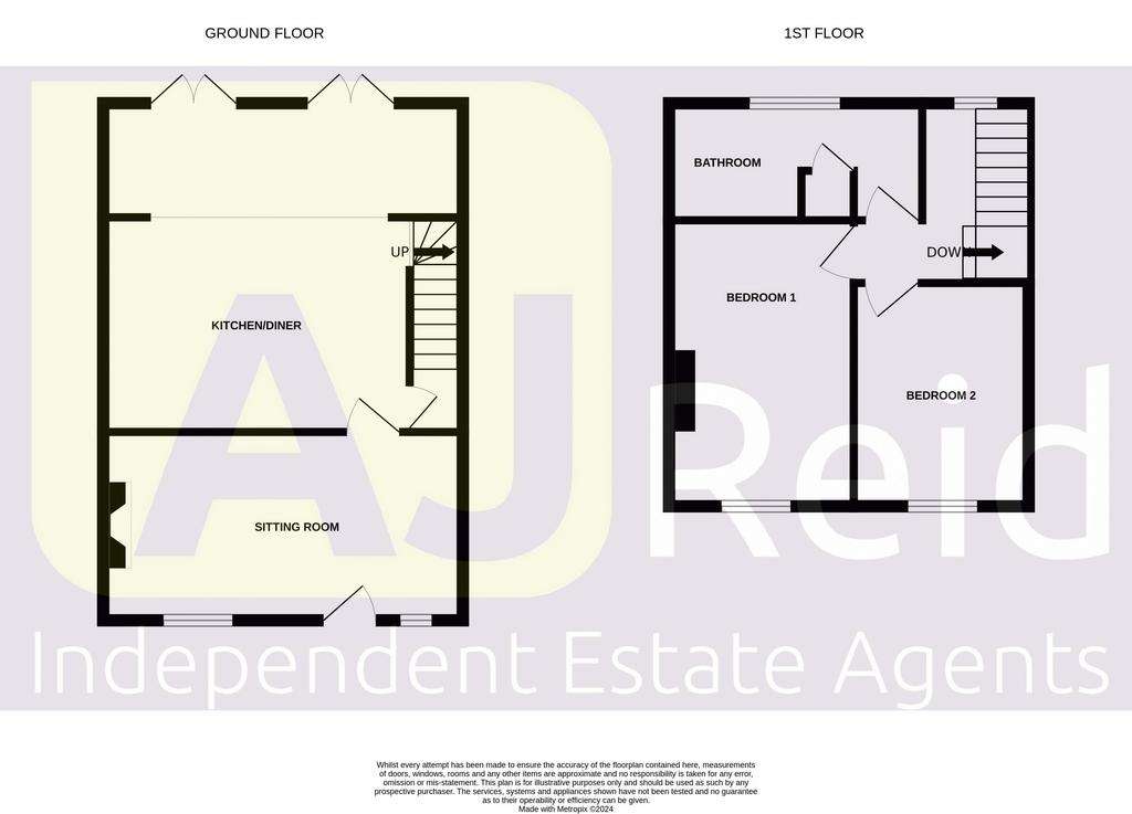 2 bedroom terraced house for sale - floorplan