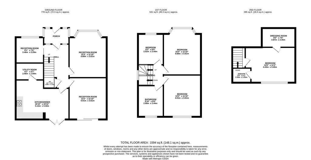 4 bedroom detached house for sale - floorplan