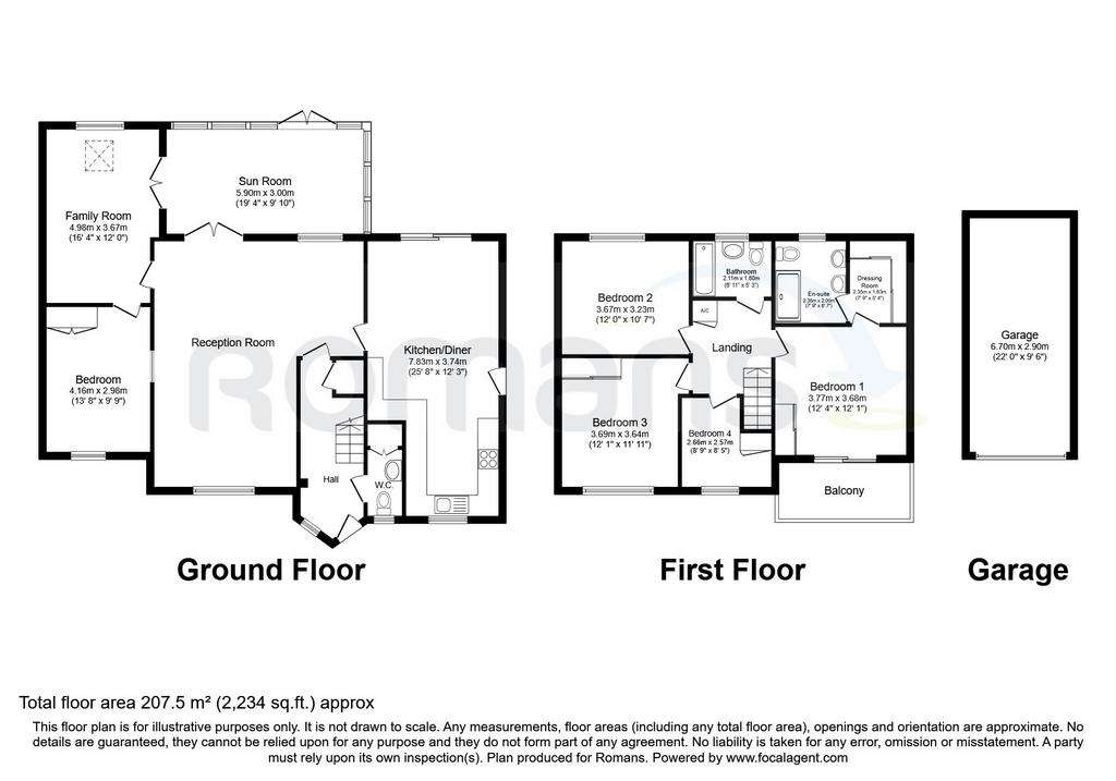 5 bedroom detached house to rent - floorplan