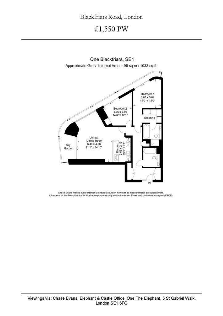 2 bedroom flat to rent - floorplan