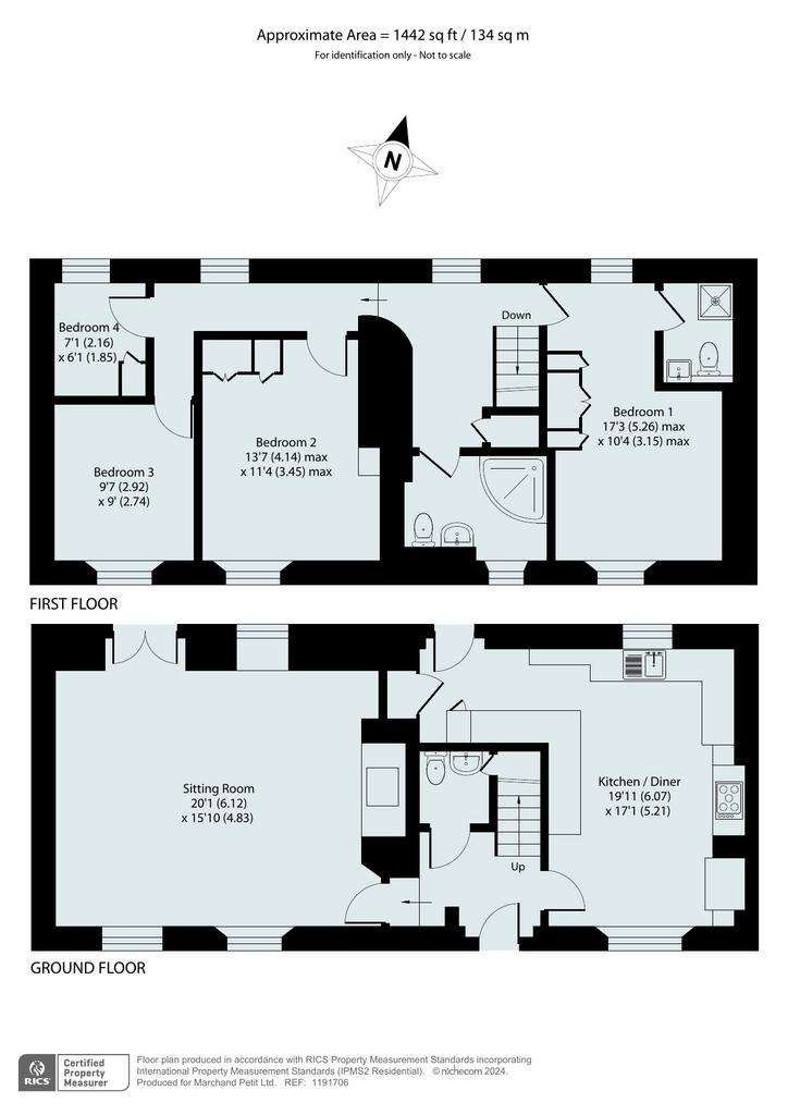 4 bedroom terraced house for sale - floorplan