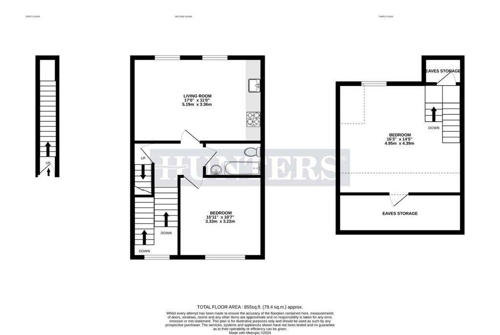 2 bedroom flat to rent - floorplan