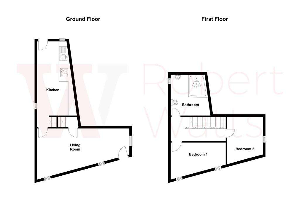 2 bedroom semi-detached house for sale - floorplan