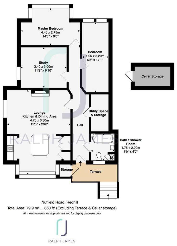 3 bedroom flat to rent - floorplan