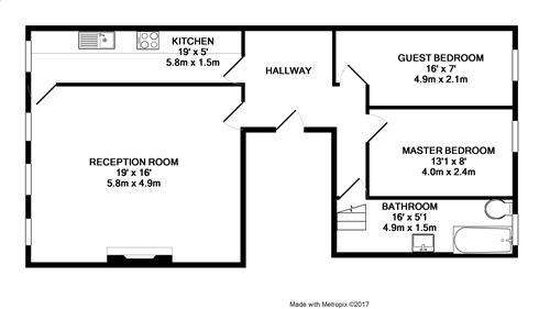 2 bedroom flat to rent - floorplan