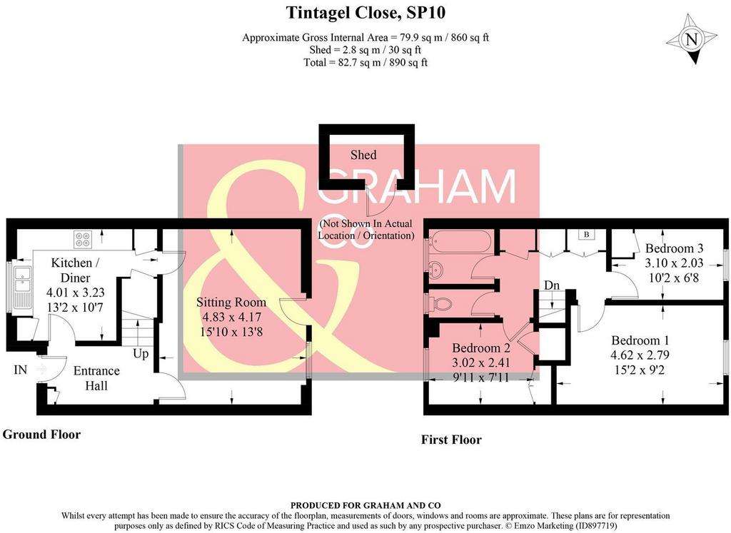 3 bedroom house to rent - floorplan