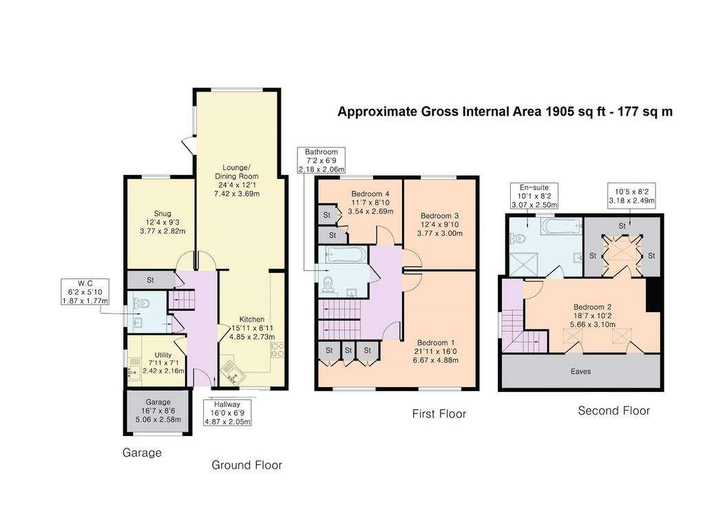 4 bedroom semi-detached house for sale - floorplan