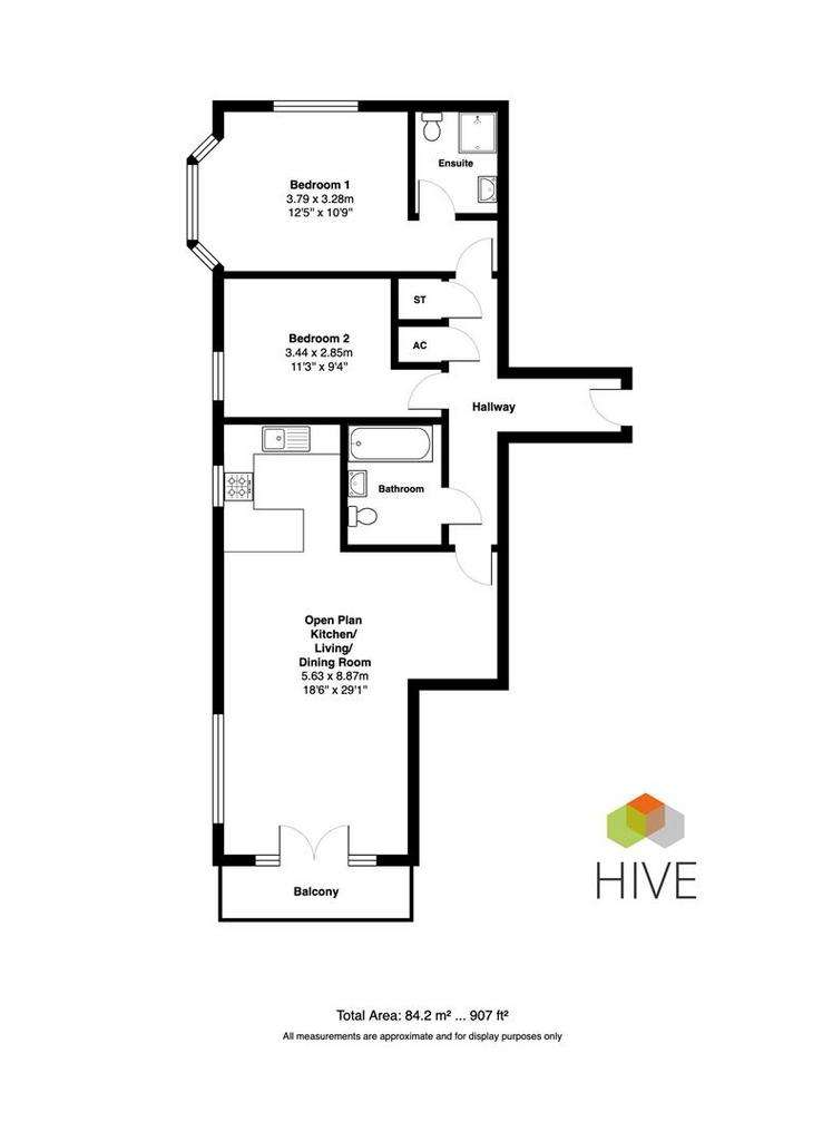 2 bedroom flat for sale - floorplan