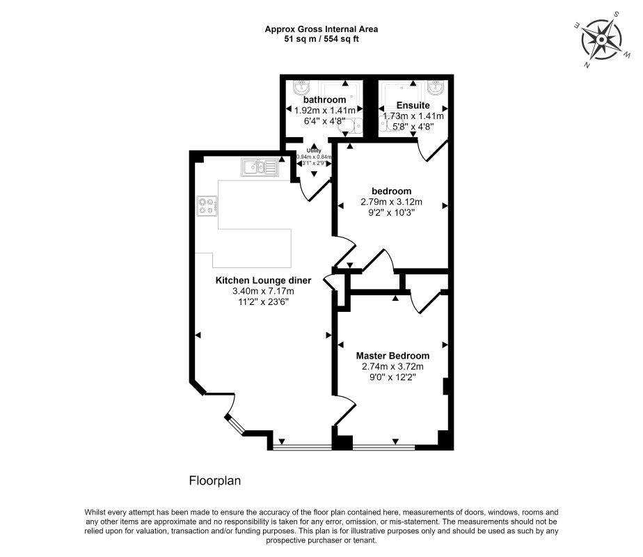 2 bedroom flat for sale - floorplan