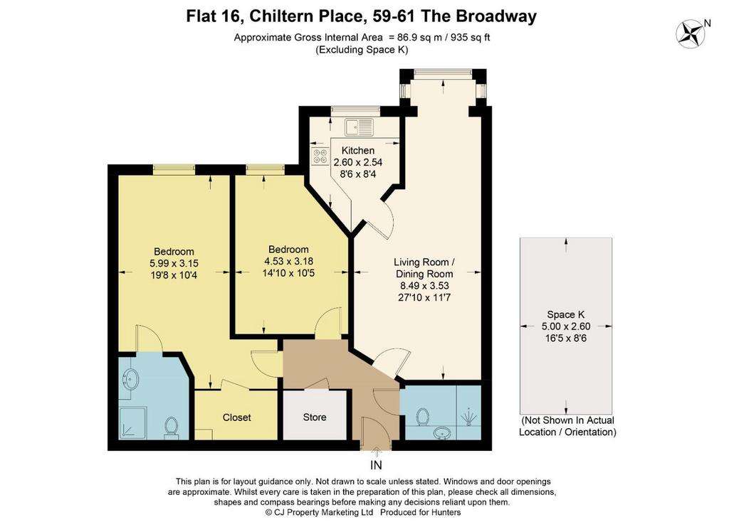 2 bedroom flat for sale - floorplan