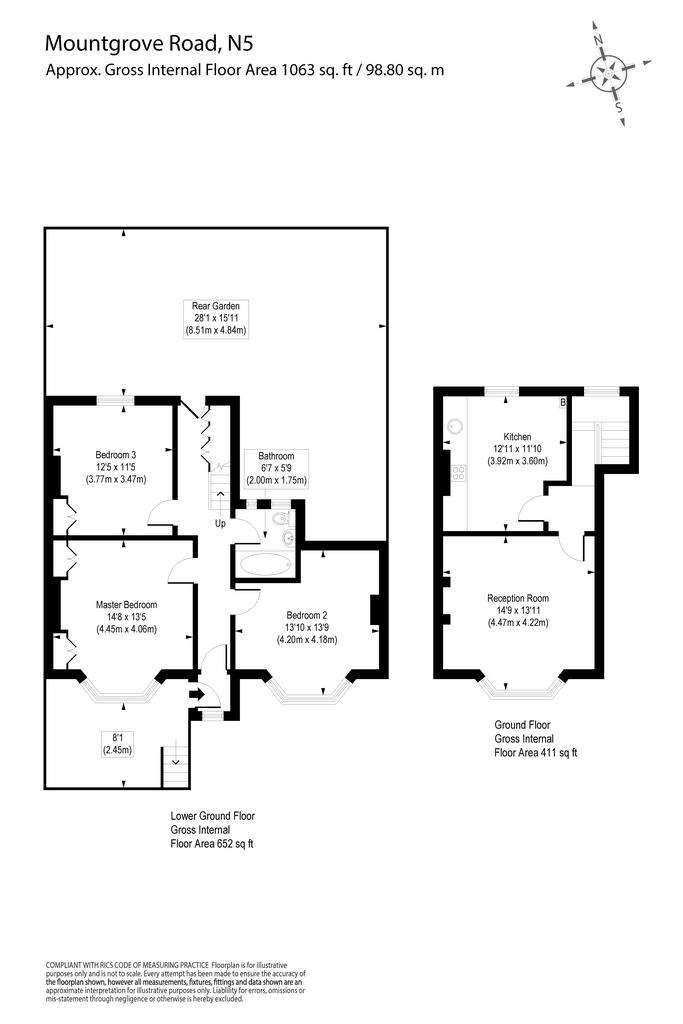 3 bedroom maisonette to rent - floorplan