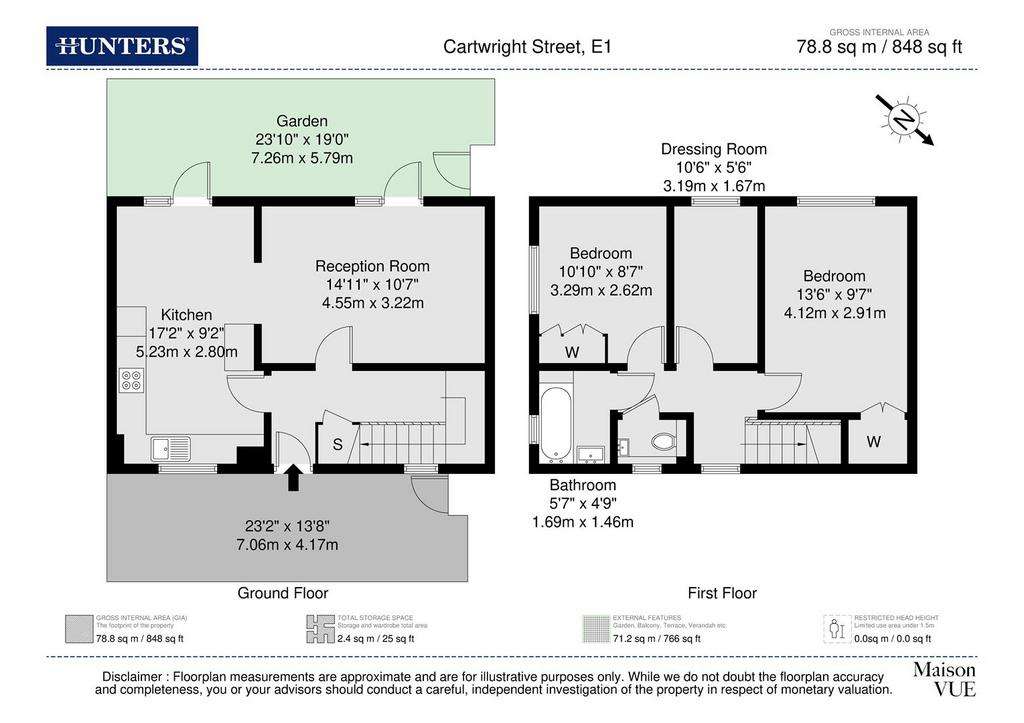 3 bedroom maisonette to rent - floorplan