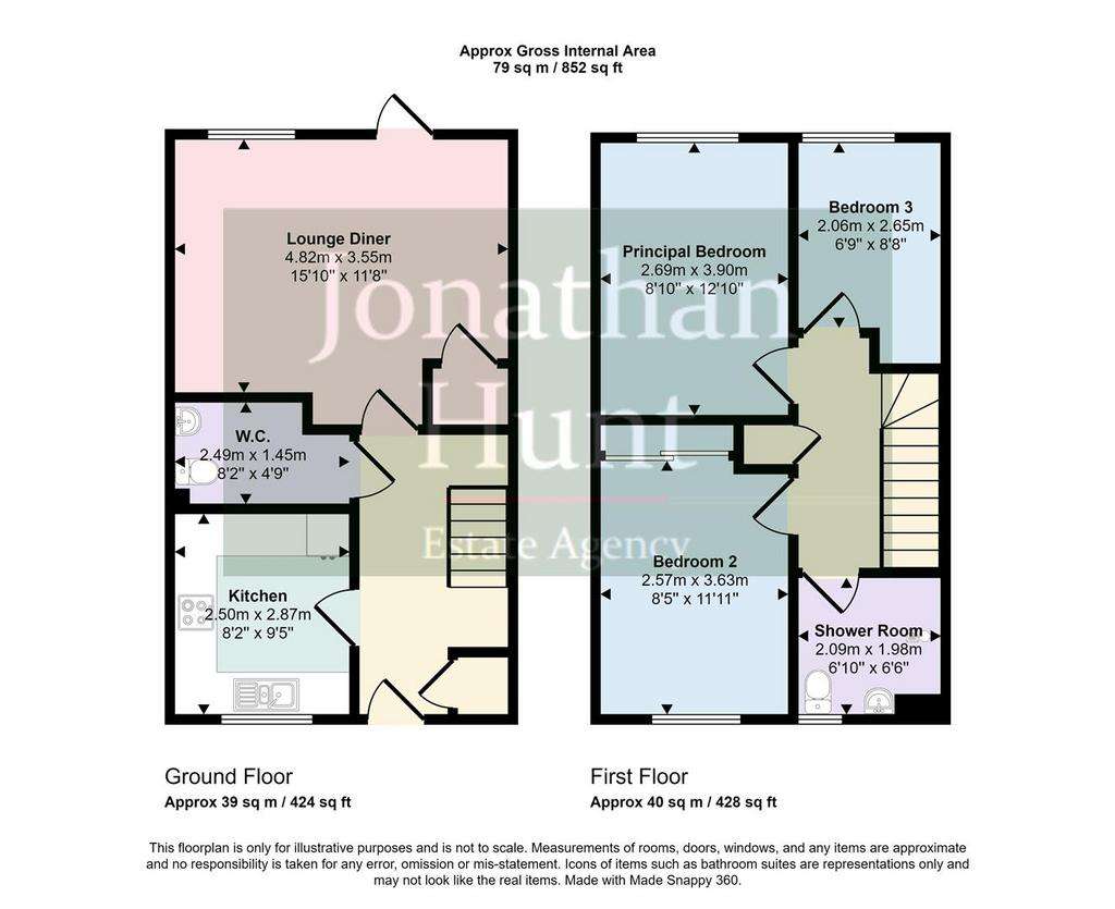 3 bedroom semi-detached house for sale - floorplan