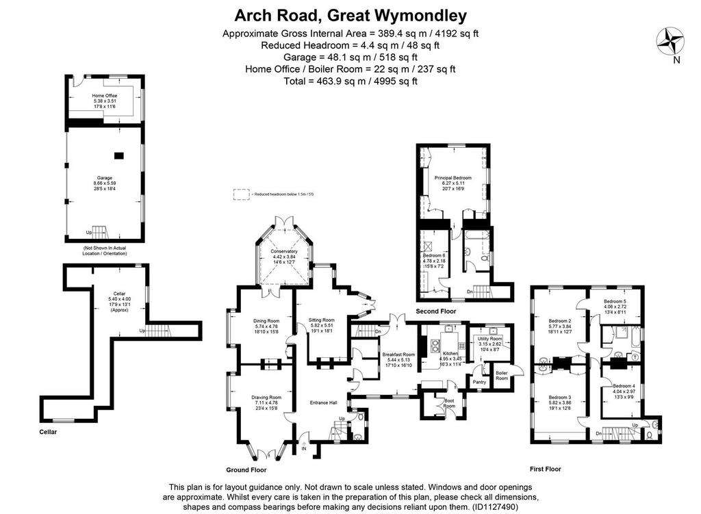 6 bedroom detached house for sale - floorplan