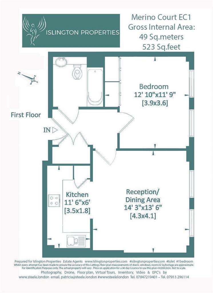 1 bedroom flat to rent - floorplan