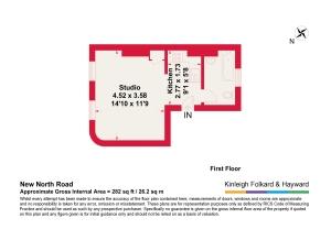 Studio flat to rent - floorplan