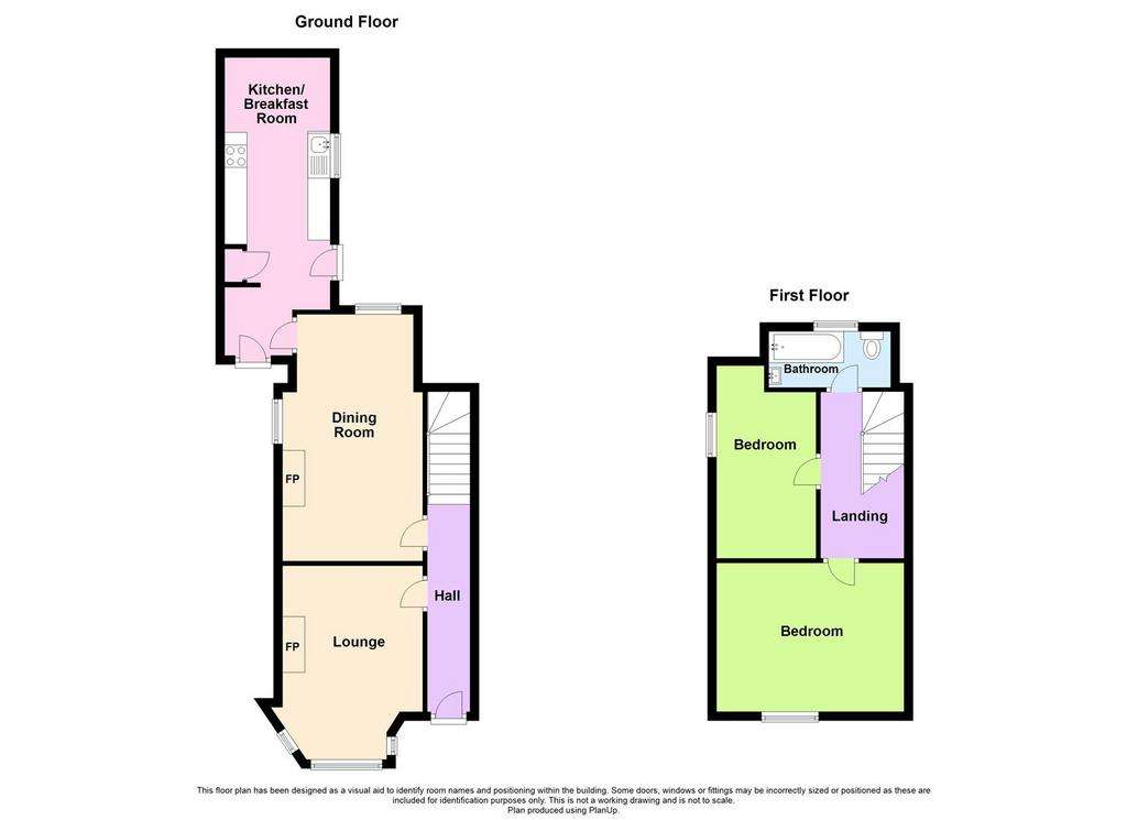 2 bedroom end of terrace house for sale - floorplan