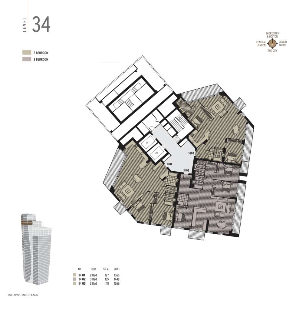 3 bedroom flat to rent - floorplan