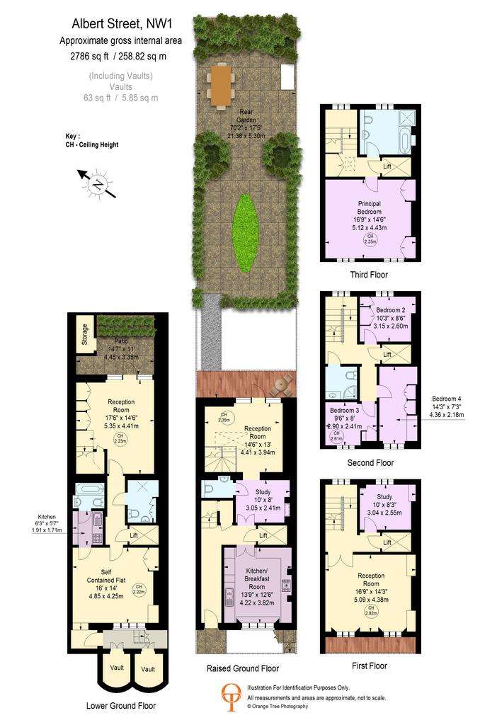 5 bedroom terraced house for sale - floorplan