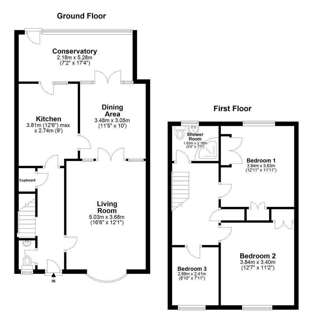 3 bedroom terraced house to rent - floorplan