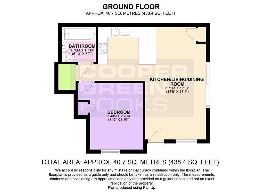 1 bedroom flat to rent - floorplan