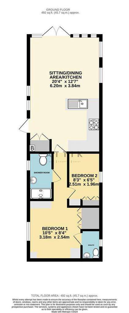 2 bedroom park home for sale - floorplan