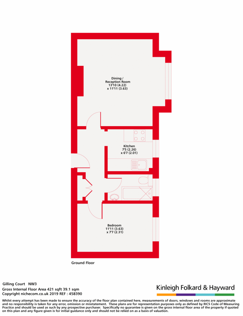 1 bedroom flat for sale - floorplan